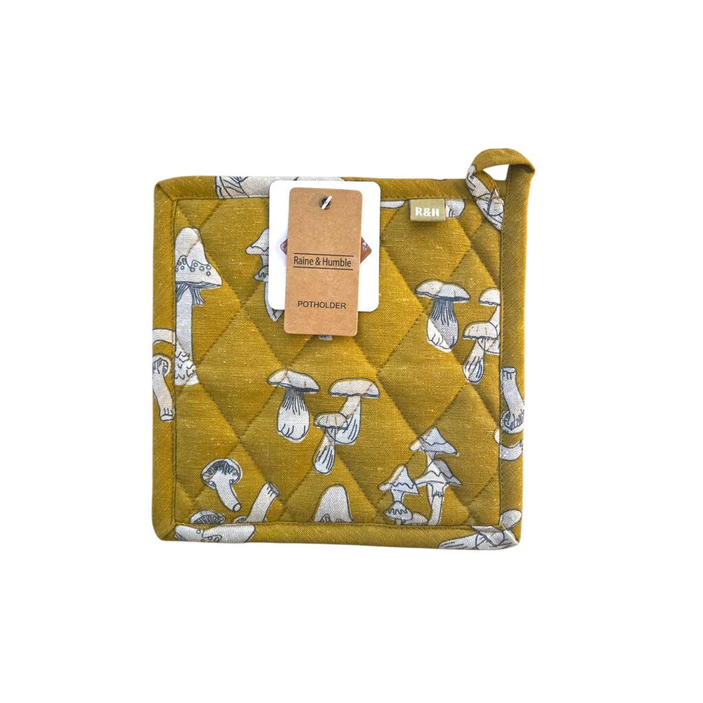 MUSHROOM potholder MUSTARD