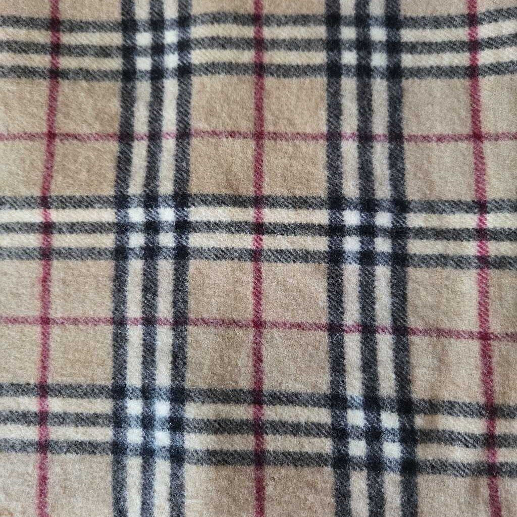 BURBERRY CHECK LAMBSWOOL SCARF unisex