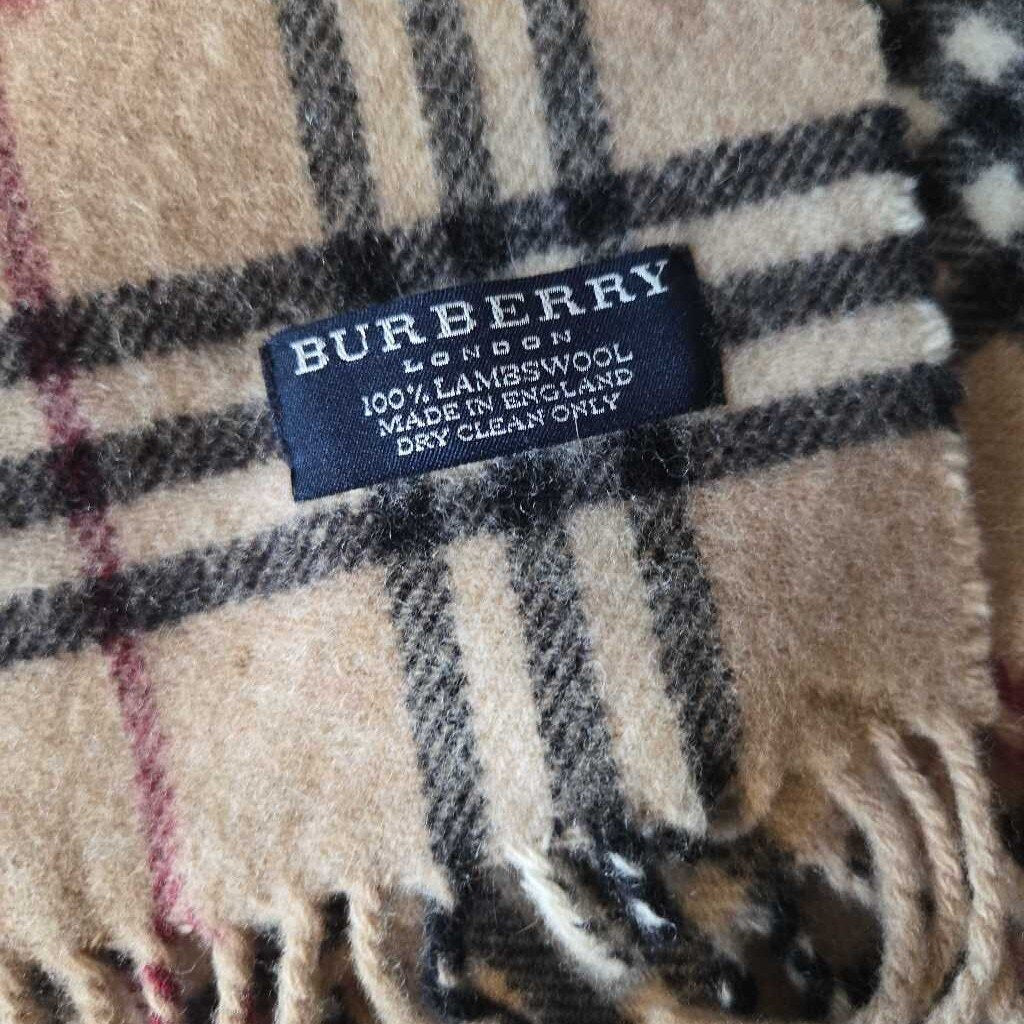 BURBERRY CHECK LAMBSWOOL SCARF unisex