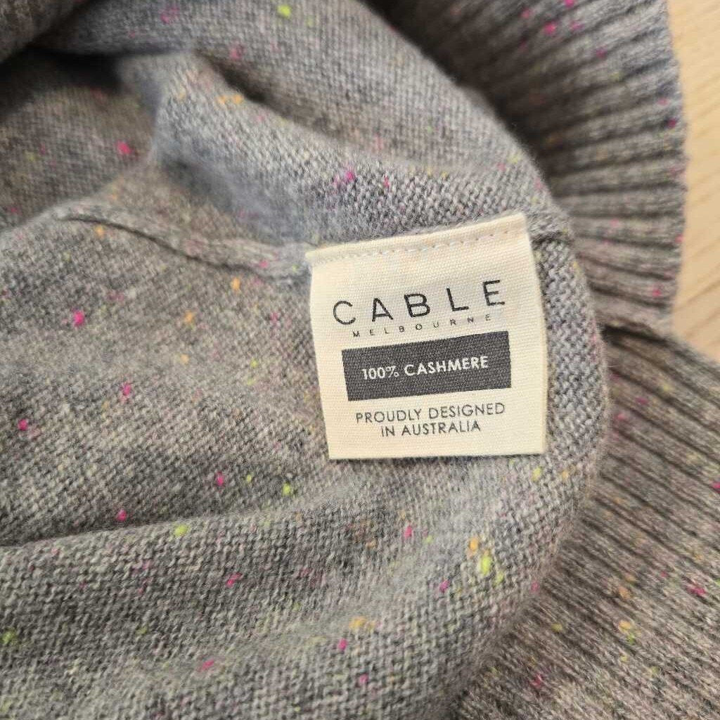 CABLE MELBOURNE retail 360.00 cashmere MED W