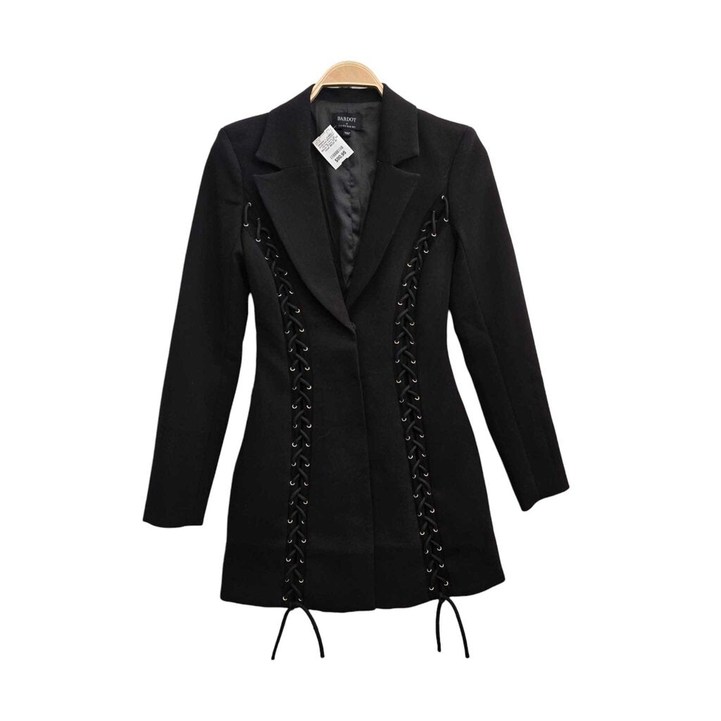 BARDOT Verity Lace Up Blazer Dress SZ XS retail 199.00 W