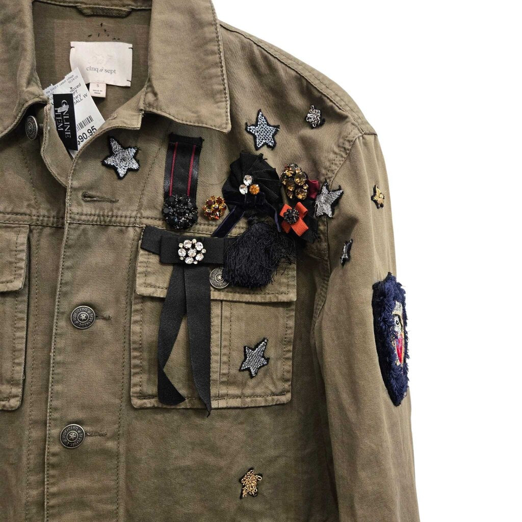 CINQ A SEPT canyon military jacket SZ SMALL W
