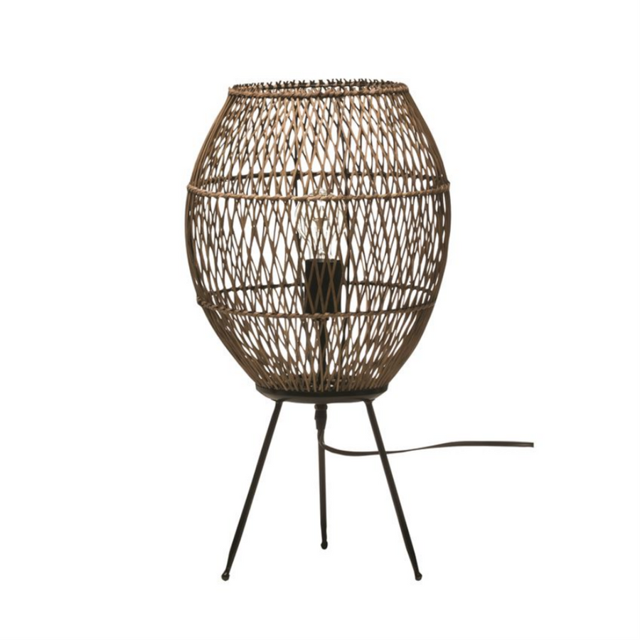 BLOOMINGVILLE AH1117 TABLE LAMP RATTAN >>bulb NOT included - Shop The Daisy