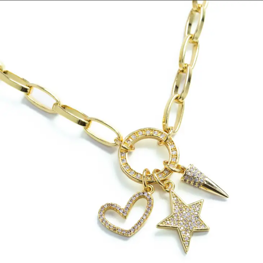 CHARMED TOGGLE NECKLACE