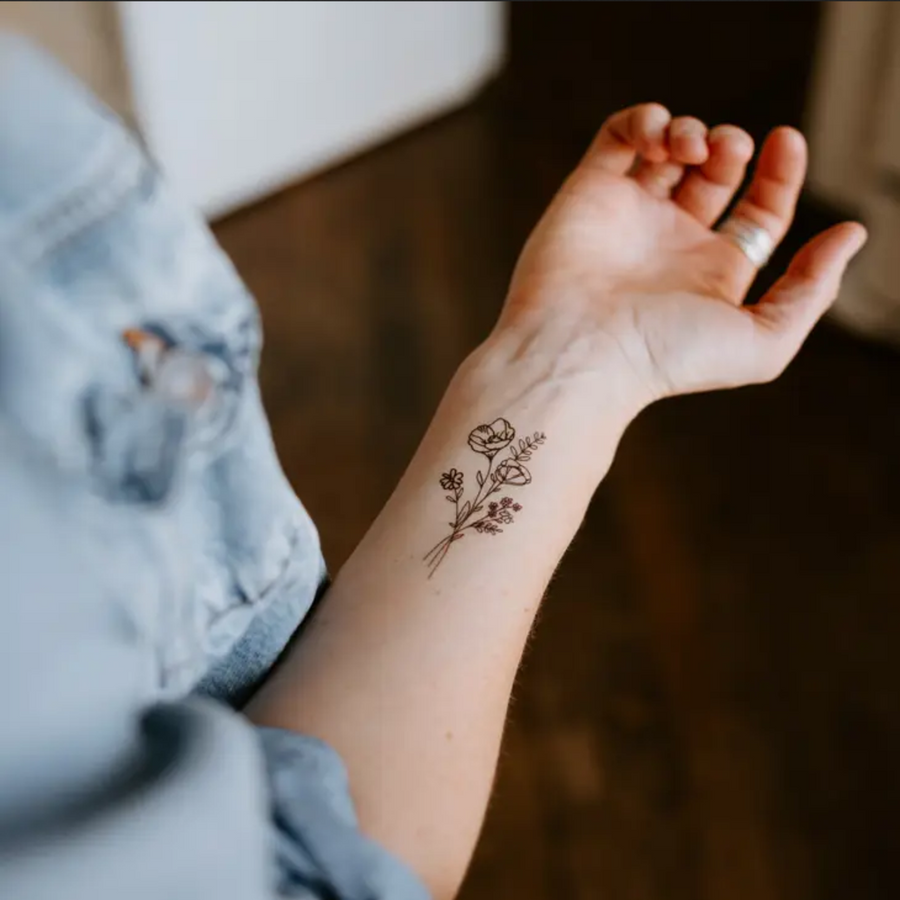 WILDFLOWER temporary tattoos