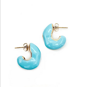 ERMA SKY BLUE HUGGIE earrings